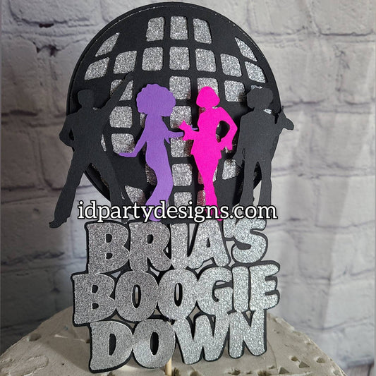 DISCO CAKE TOPPER 60s 70s 70th 60th Dancing Dancer Boogie Nights Boogie Down
