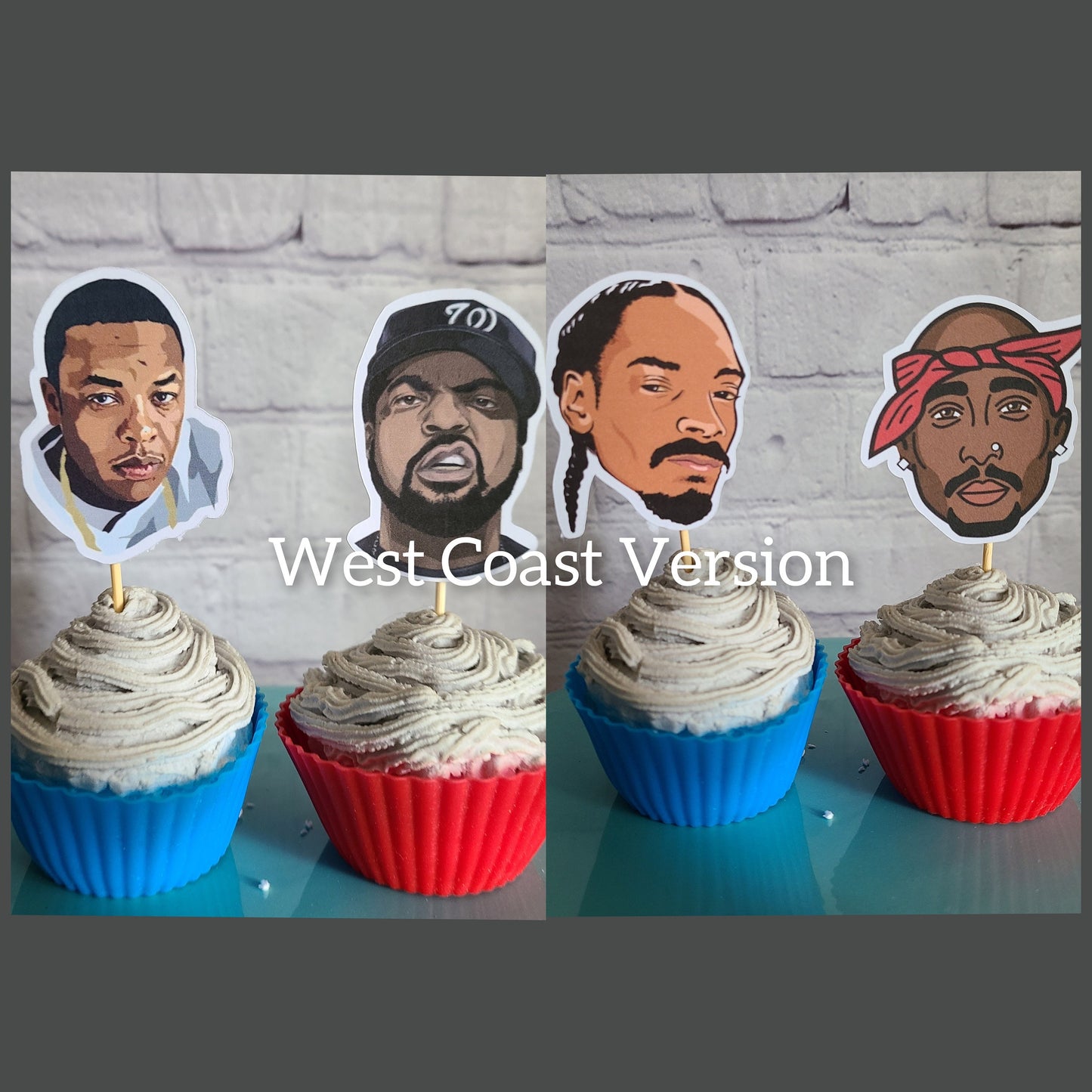 90s HIP HOP BIRTHDAY Cupcake Toppers Boom Box 90s Themed I love the 90s Ice Rappers Gangsta Rap 1 2 3 and to the 4 Today Was a Good Day