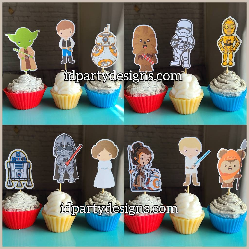 STAR WARS BABY Shower Cake Topper Any Phrase available Jedi Princess Princess Leia Its a Girl Baby Princess The Force Yoda Darth Vader