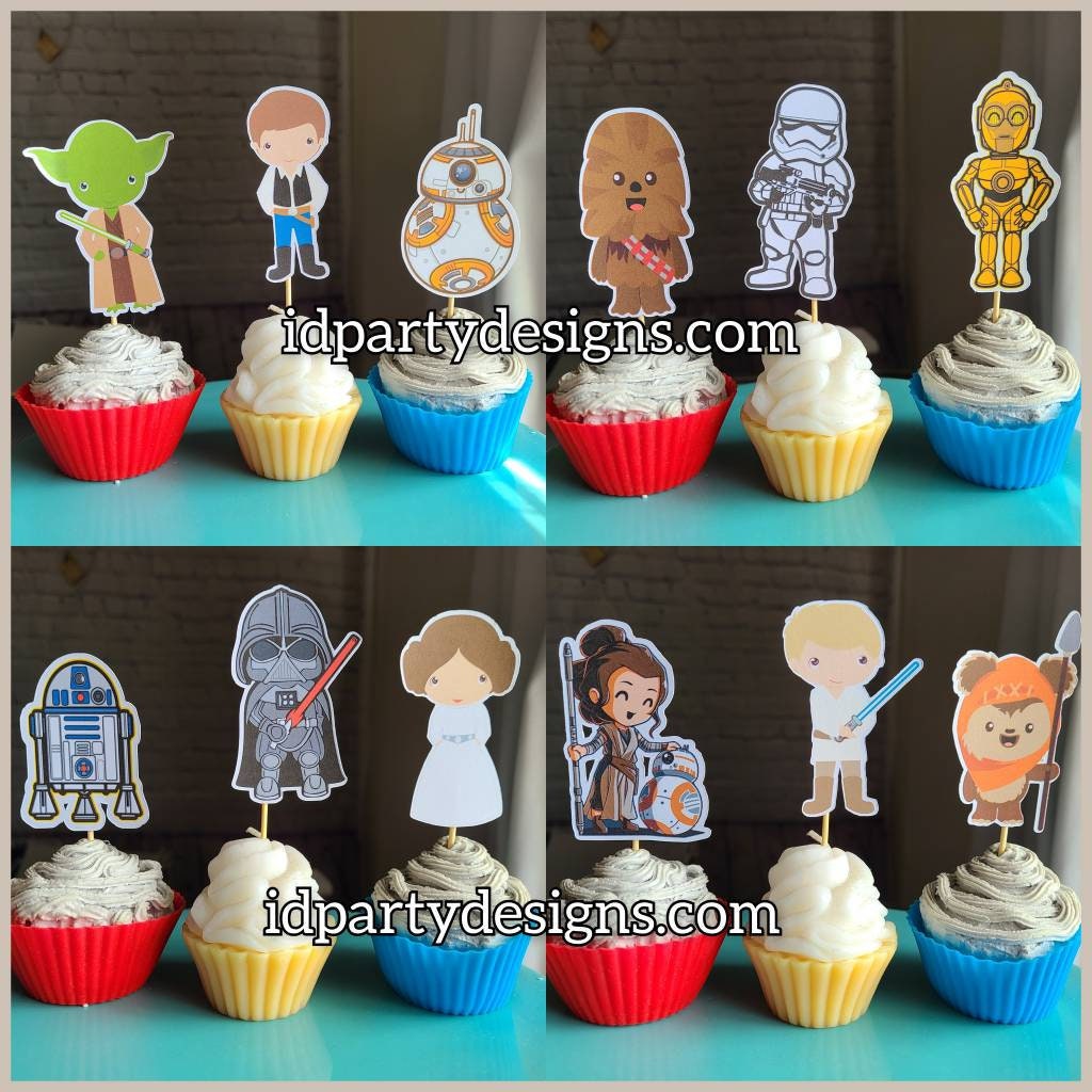 STAR WARS BABY Shower Cake Topper Any Phrase available Baby Jedi Princess Princess Leia Its a Boy The Force Yoda Darth Vader