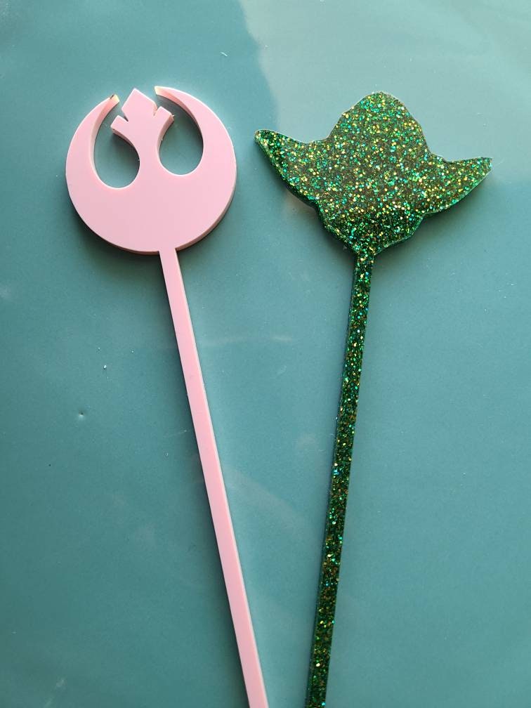 STAR WARS BABY Shower Banner Rose Gold Any Phrase Jedi Princess Princess Leia Its a Girl Baby Princess Yoda Darth Vader Stir Sticks Rey