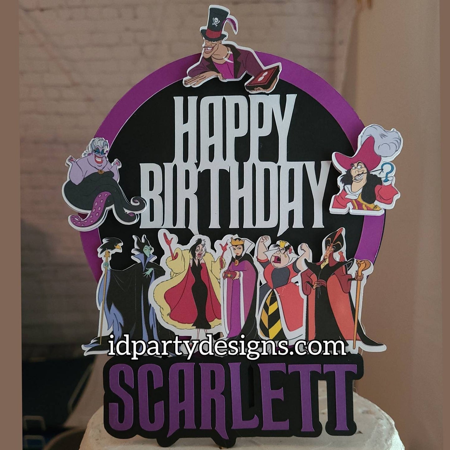 DISNEY VILLAINS BIRTHDAY Halloween Maleficent Evil Queen Ursula Hook Cruella Long Live Evil Disney Princess Baddies
