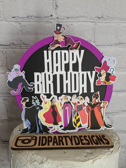 DISNEY VILLAINS BIRTHDAY Halloween Maleficent Evil Queen Ursula Hook Cruella Long Live Evil Disney Princess Baddies