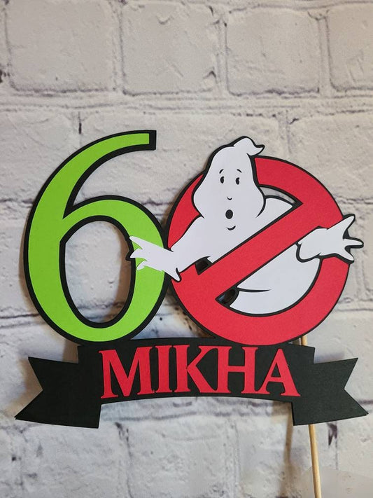 GHOSTBUSTERS CAKE TOPPER Birthday 40th Baby shower Centerpiece i ain't afraid of no ghosts Cake topper Cupcake toppers