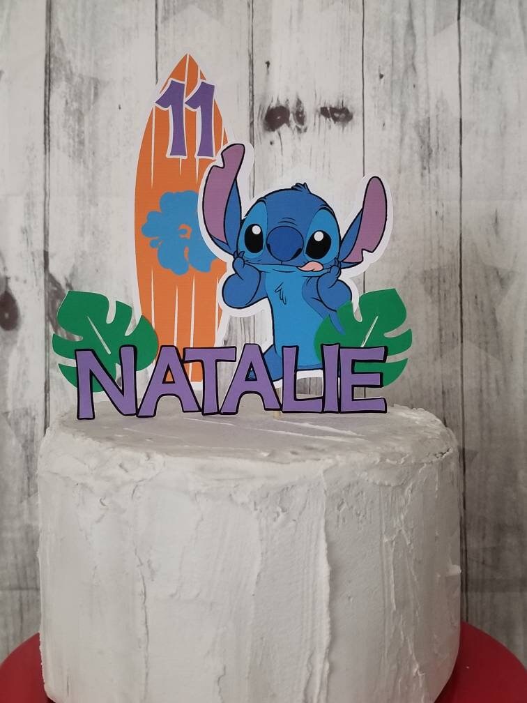 LILO & STITCH Cake Topper Centerpiece Picks Cupcake Toppers Disney Hawaiian Surf Centerpiece Cake Topper