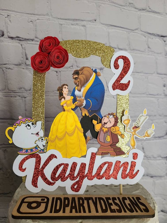 BEAUTY AND the BEAST Belle Disney Cake Topper Princess Cake Topper