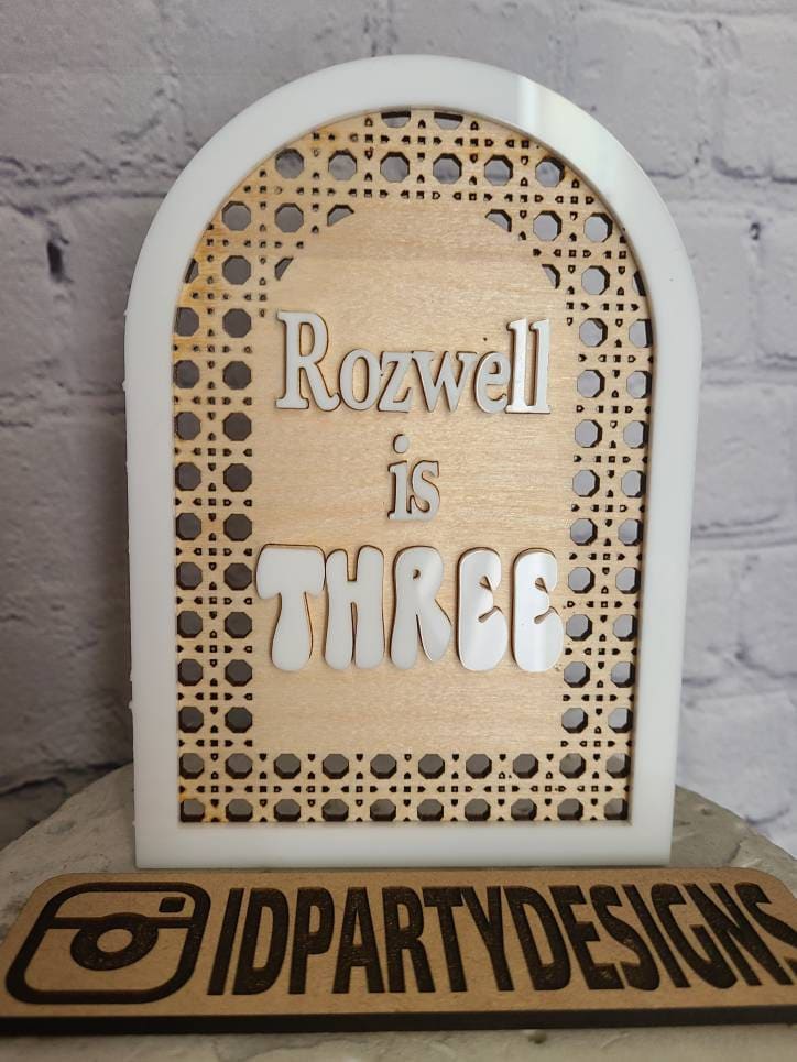 RATTAN CAKE TOPPER 70s  Birthdays Hippie Boho Baby Shower Room Decor Bus Hearts Rainbows Woodstock Flower Child Groovy