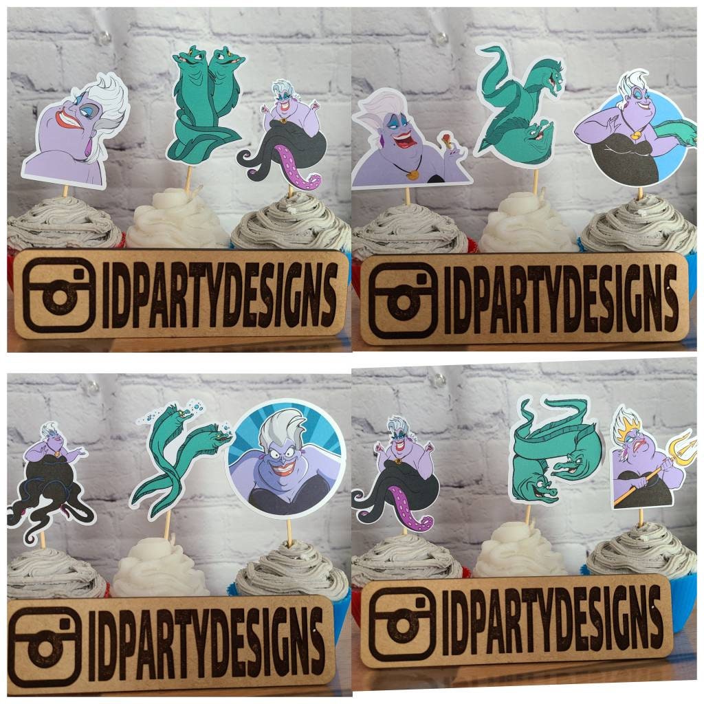 DISNEY VILLAINS URSULA Little mermaid Birthday Halloween Maleficent Evil Queen Ursula Hook Cruella Long Live Evil Disney Princess Baddies