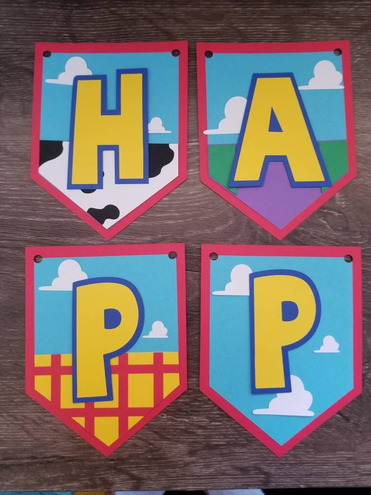 TOY STORY BIRTHDAY Banner Woody Birthday Buzz Birthday Disney Toy Story Jesse Bullseye Birthday Decorations