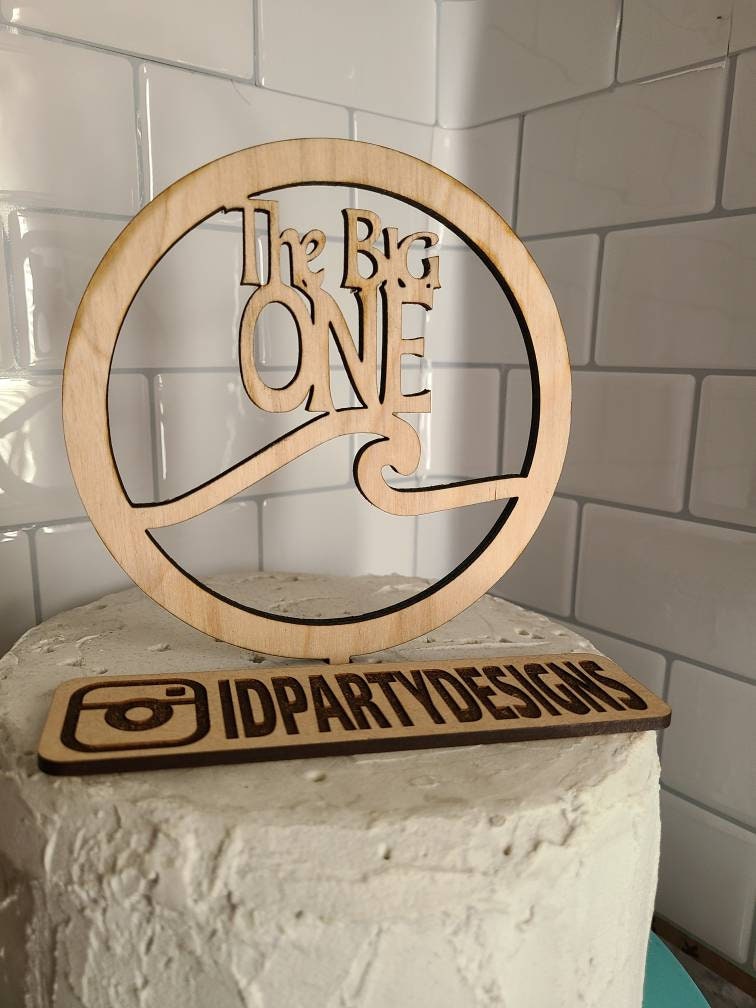 THE BIG ONE Surf Cake Topper Surfer Cake Topper Surfing Cake Topper 1st Birthday