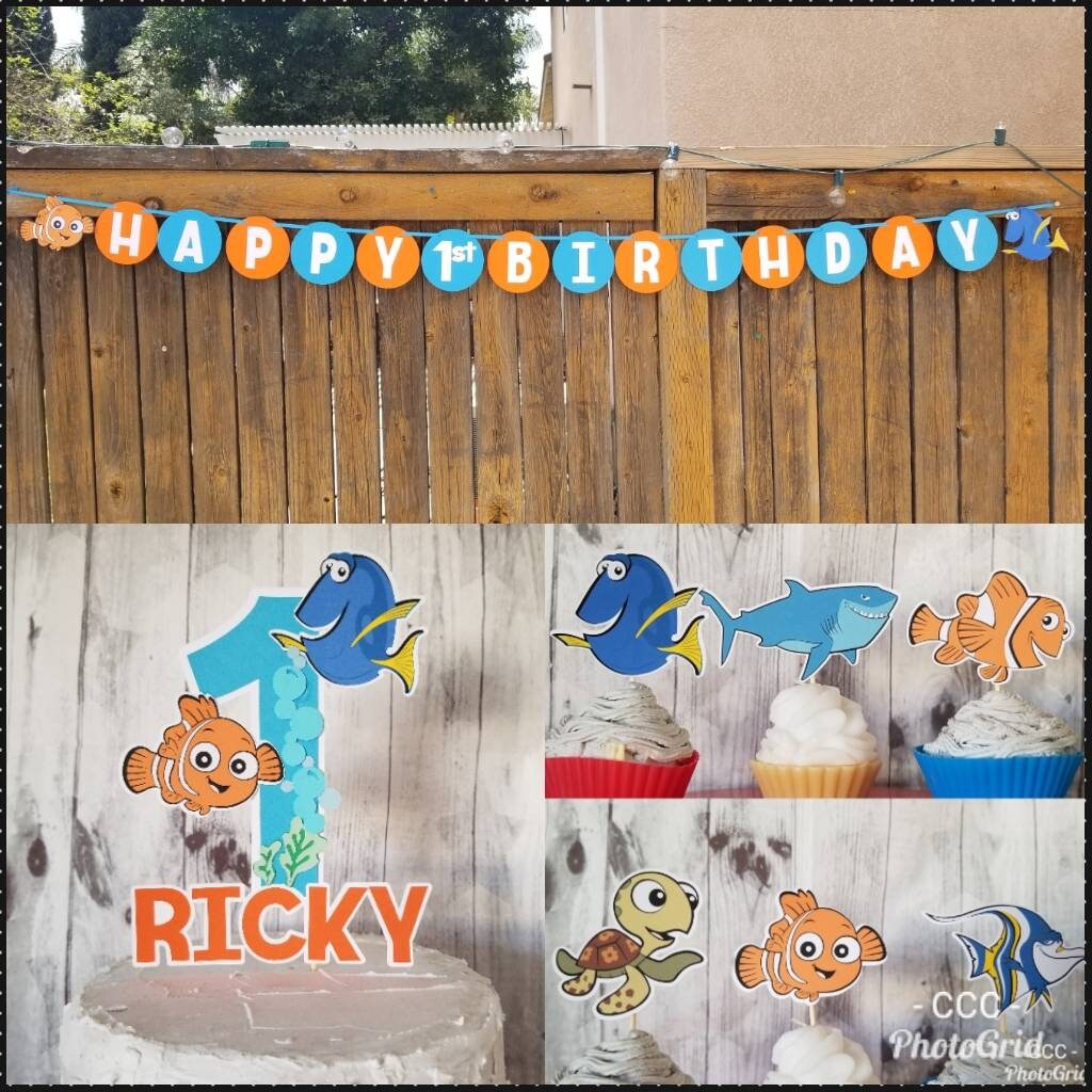 FINDING NEMO DORY Banner Disney Finding Dory Just Keep Swimming Marlin Bruce