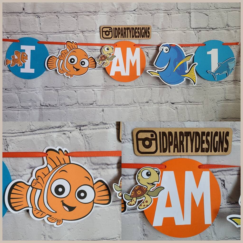 FINDING NEMO DORY Banner Disney Finding Dory Just Keep Swimming Marlin Bruce