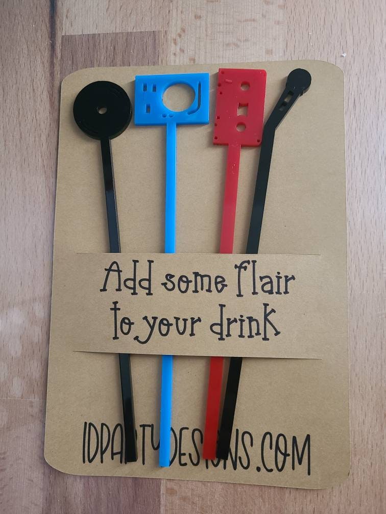 90s OLD SCHOOL HIP Hop Stir Sticks Music Mic Dj Record