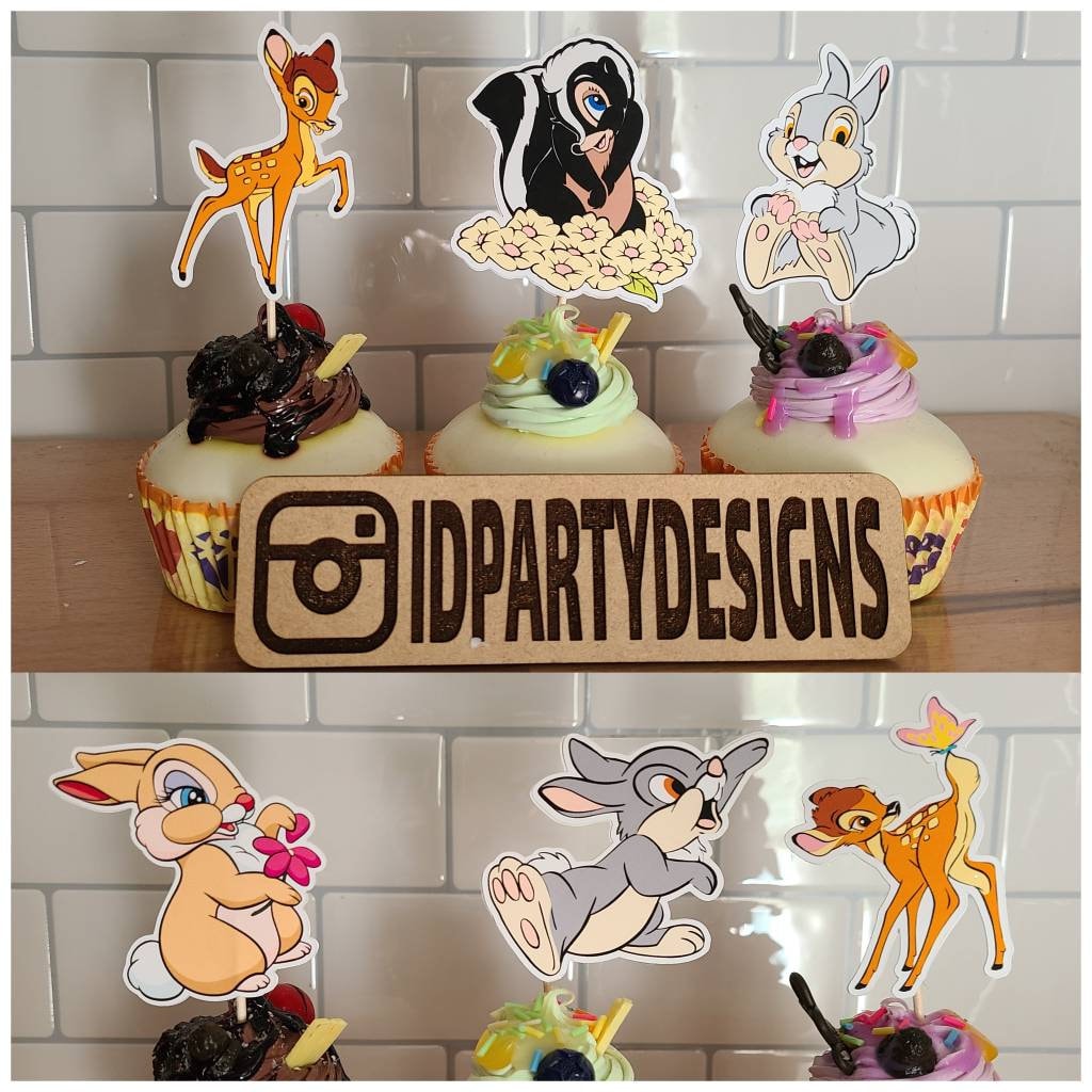 BAMBI THUMPER CUTOUTS Centerpiece Cut Outs Shower Bambi Birthday Thumper Banner Flower Banner Disney Baby Banner