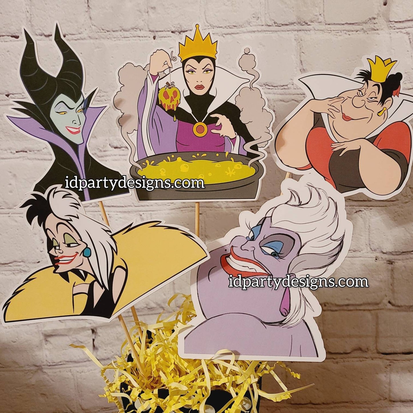 MALEFICENT MIRROR BANNER Villains Banner Evil Queen Ursula Hook Cruella Long Live Evil Disney Princess Baddies