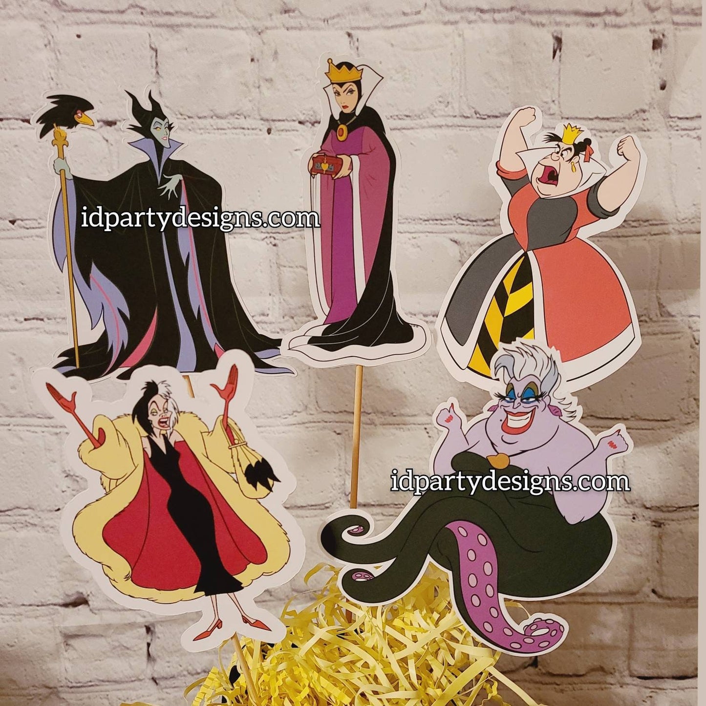 MALEFICENT MIRROR BANNER Villains Banner Evil Queen Ursula Hook Cruella Long Live Evil Disney Princess Baddies