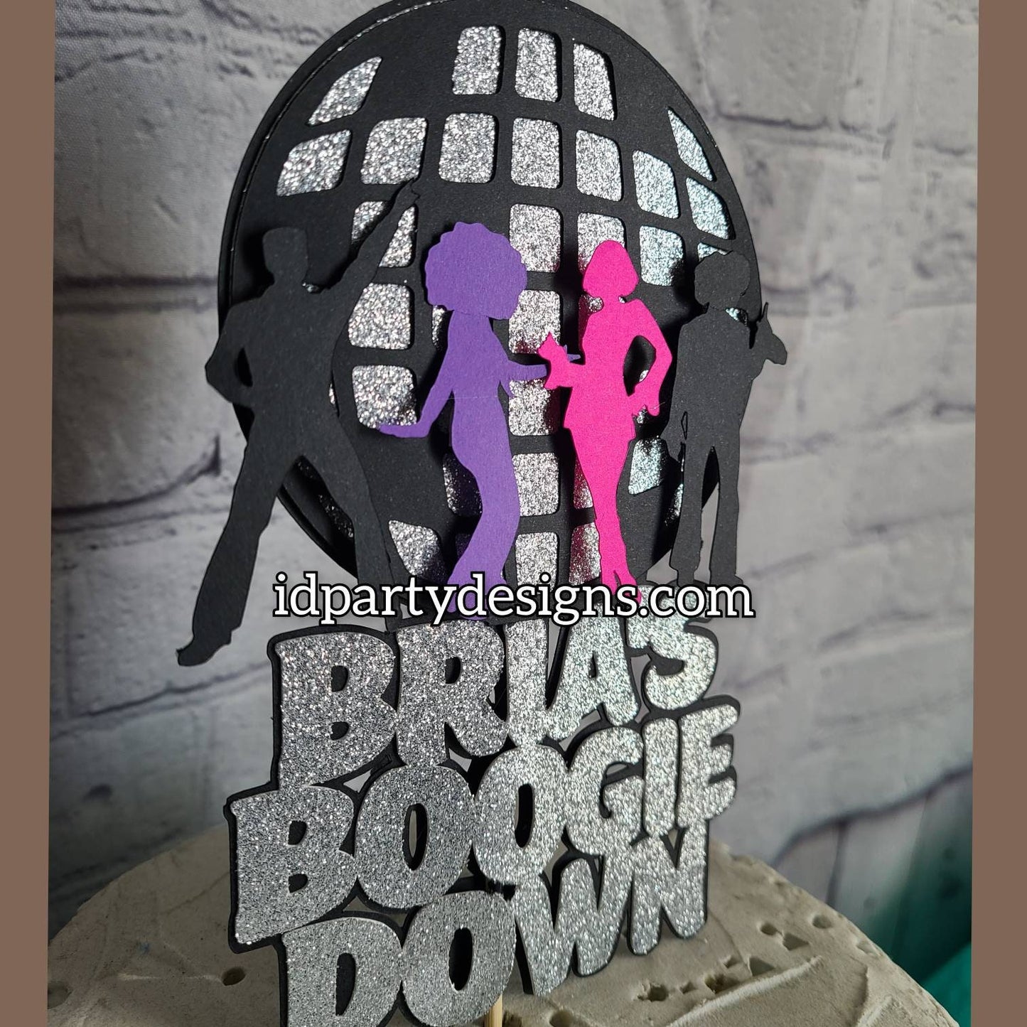 DISCO CAKE TOPPER 60s 70s 70th 60th Dancing Dancer Boogie Nights Boogie Down