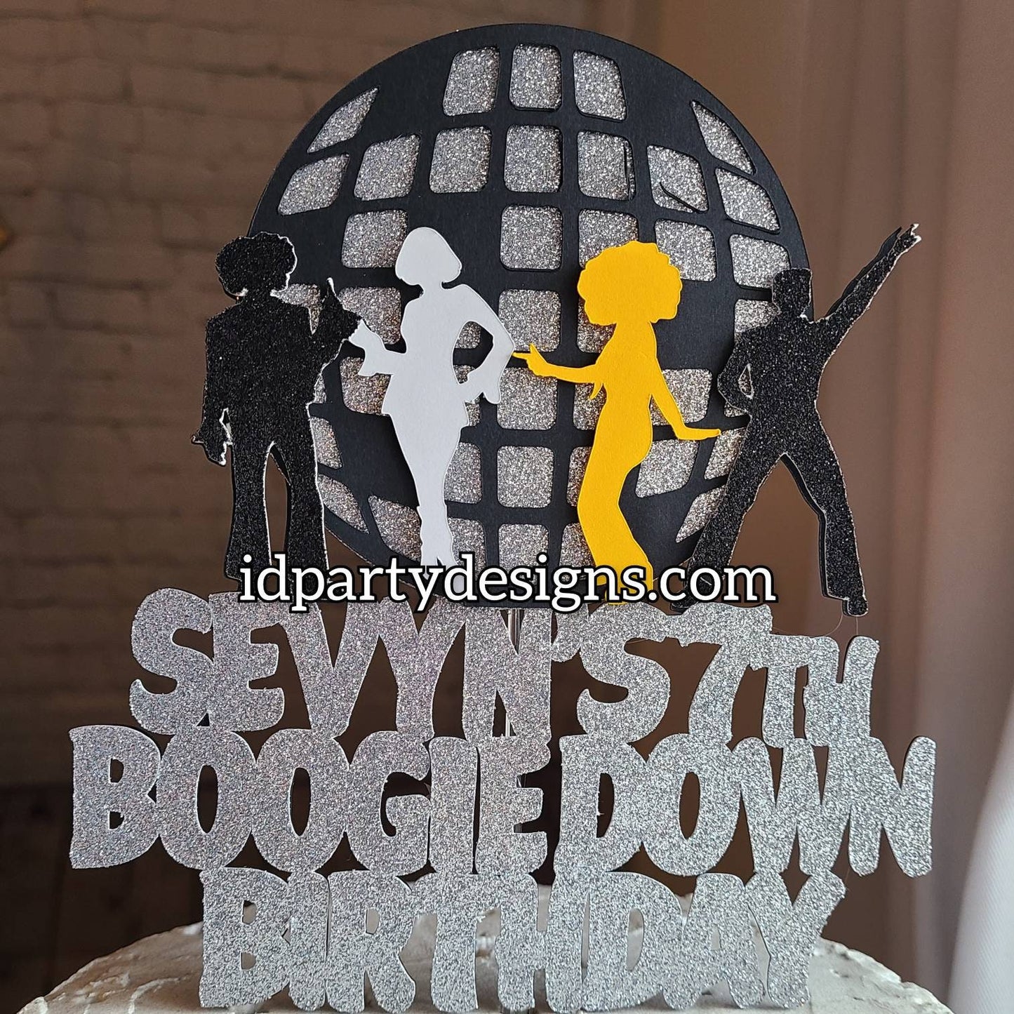 DISCO CAKE TOPPER 60s 70s 70th 60th Dancing Dancer Boogie Nights Boogie Down