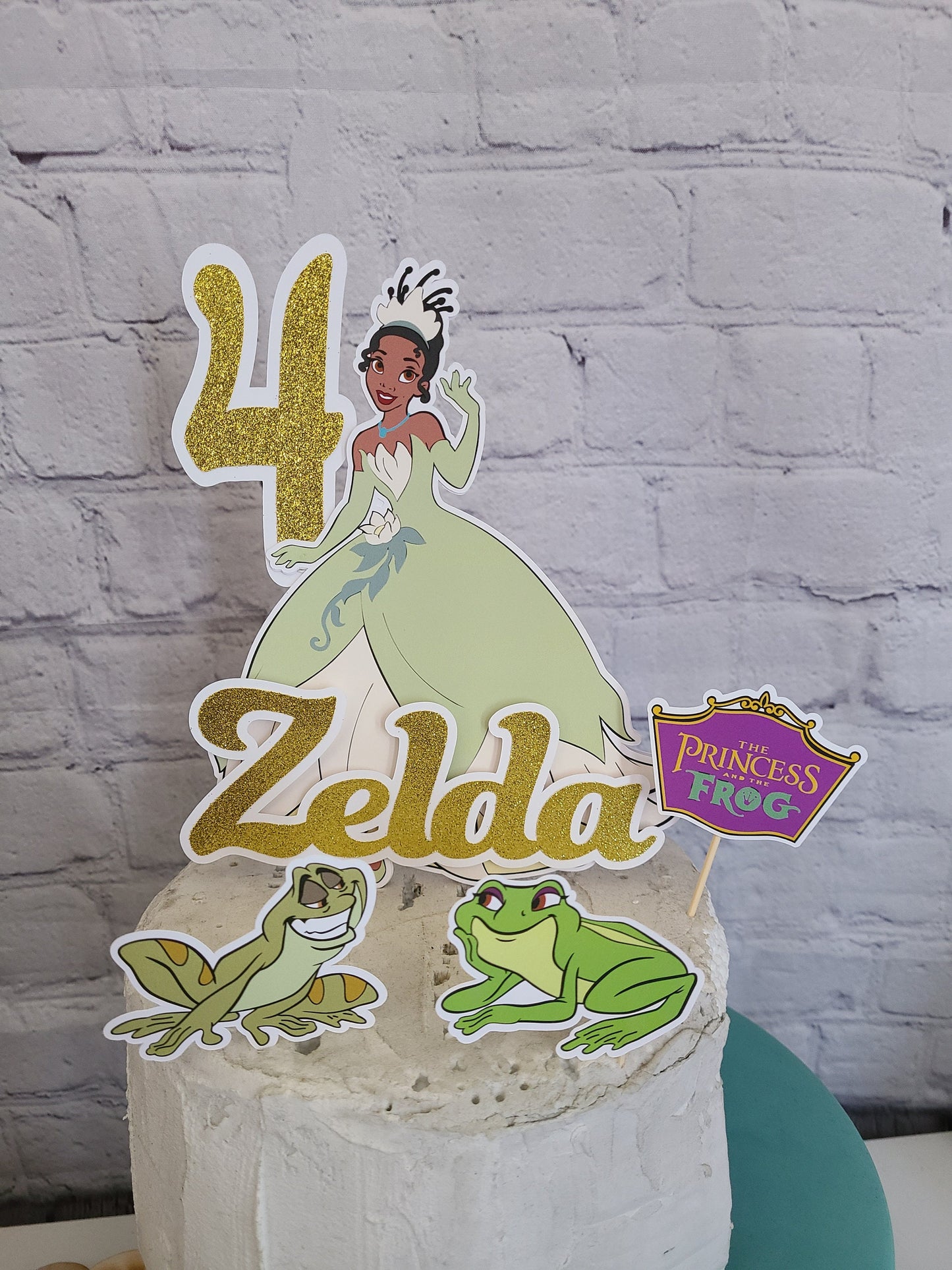 TIANA PRINCESS and the FROG Cake Topper