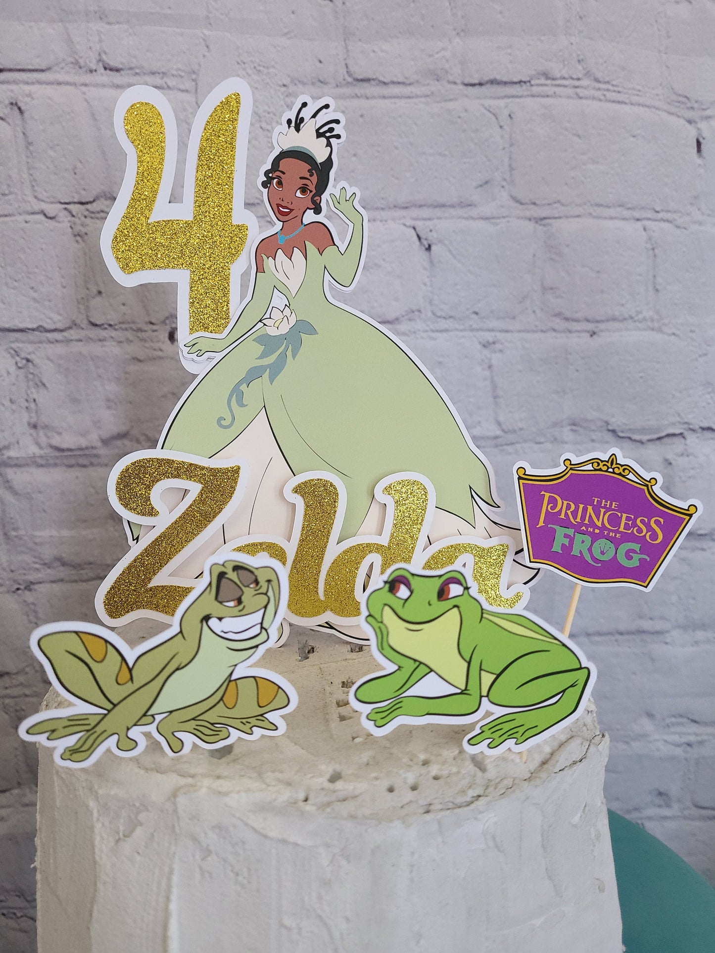 TIANA PRINCESS and the FROG Cake Topper