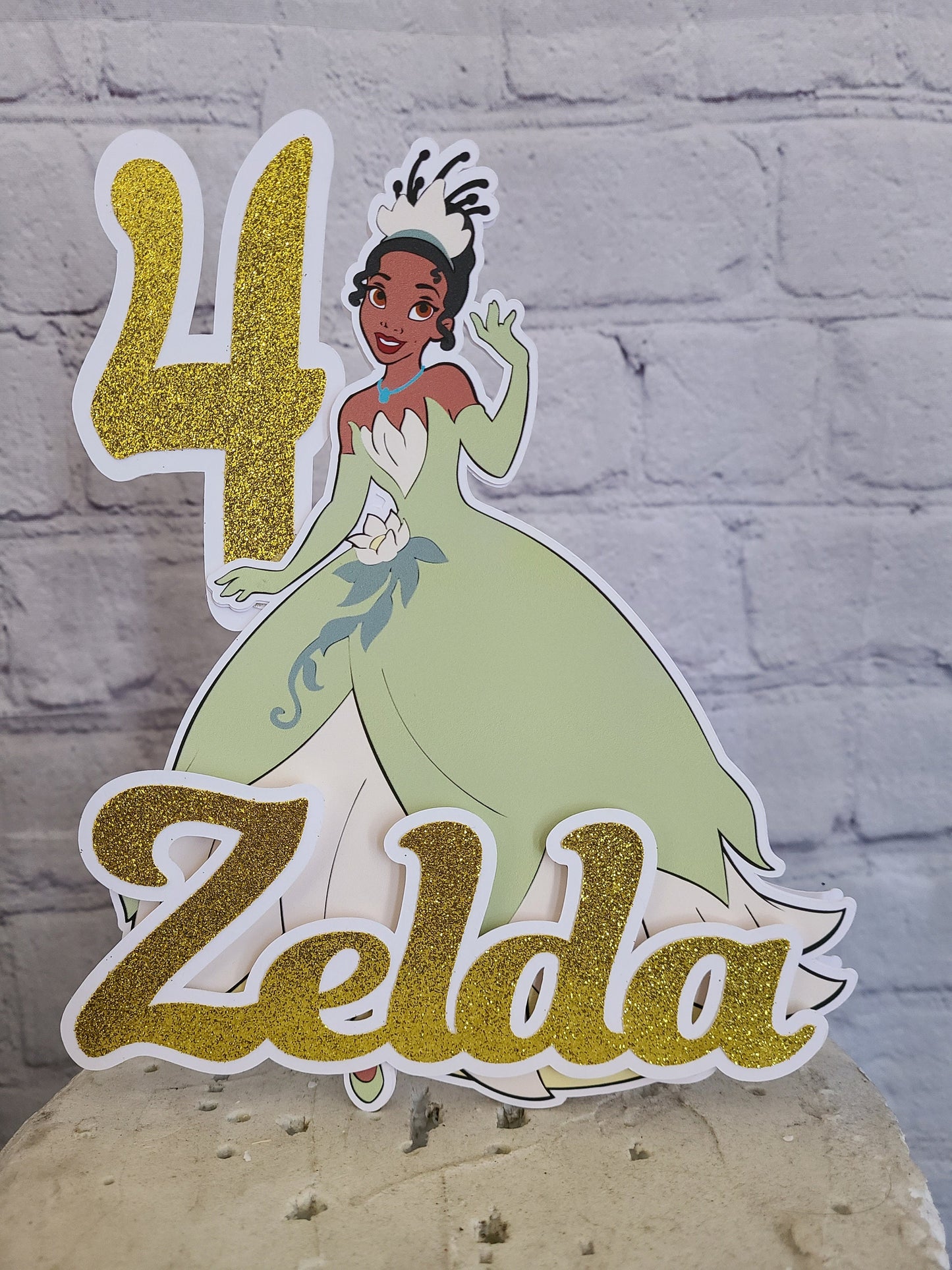 TIANA PRINCESS and the FROG Cake Topper