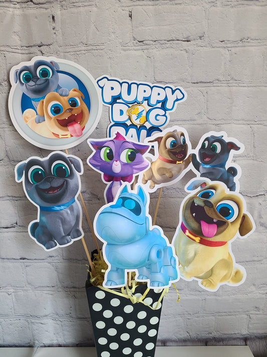 PUPPY DOG PALS Centerpiece Cutouts Rollie Bingo Disney Dogs Puppy