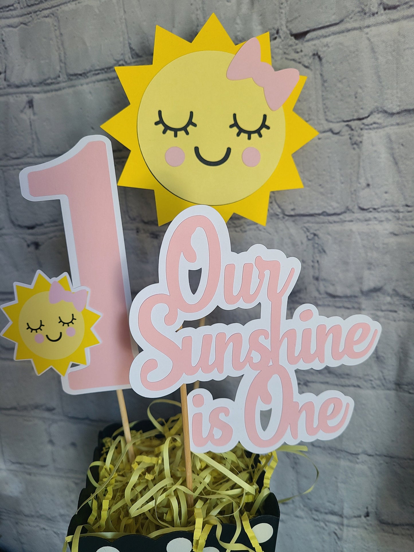 OUR SUNSHINE MY Sunshine Sun 1st Birthday my Only Sunshine Cake Topper Banner