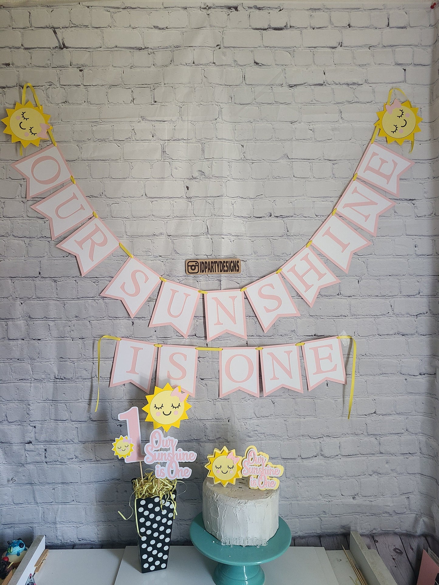 OUR SUNSHINE MY Sunshine Sun 1st Birthday my Only Sunshine Cake Topper Banner