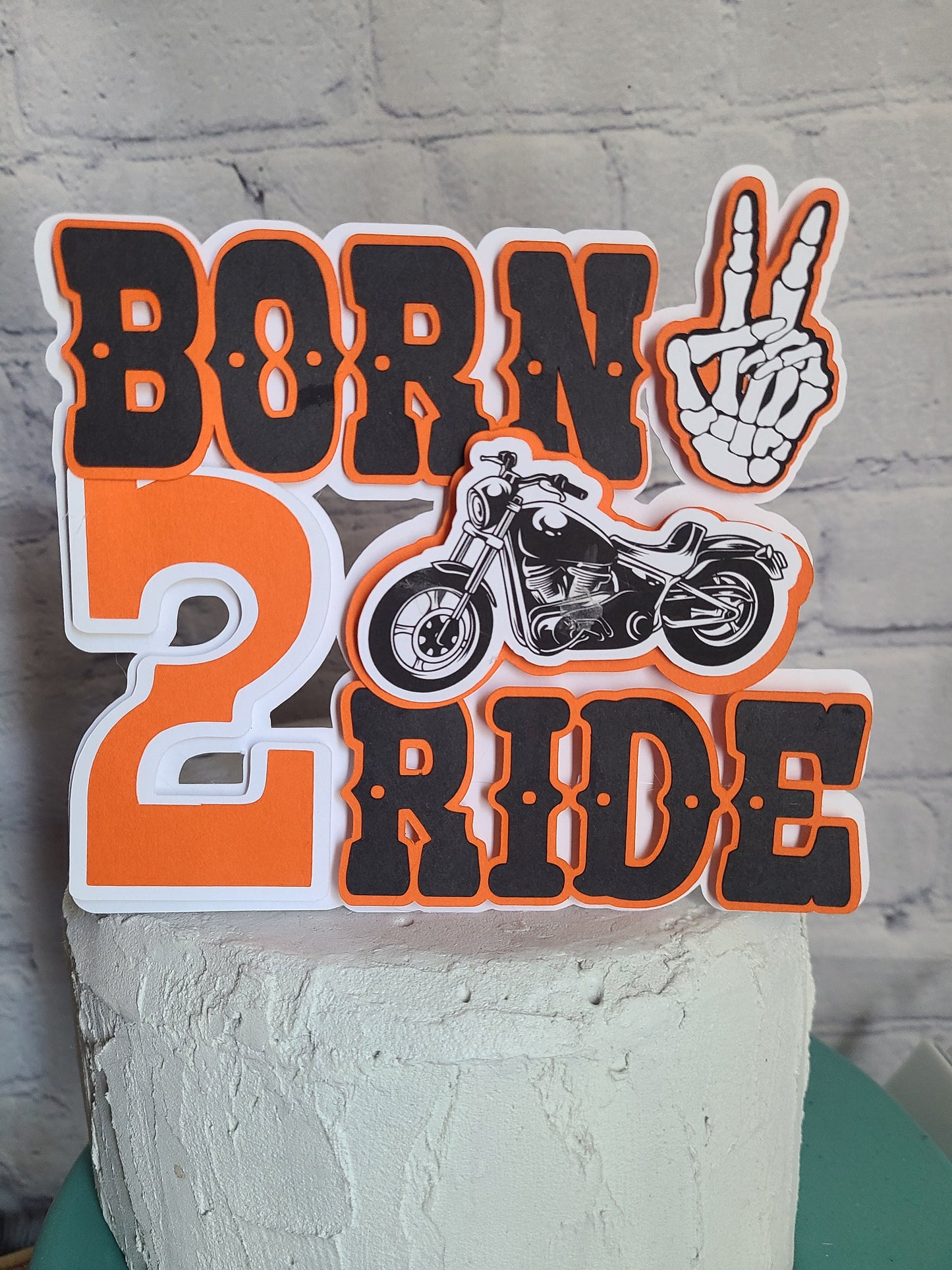BORN TWO RIDE Born 2 Ride 2nd Birthday Motorcycle birthday