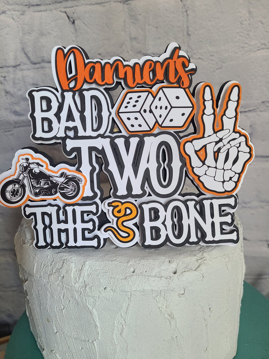 BAD TWO the BONE Bad 2 the Bone 2nd Birthday Motorcycle birthday
