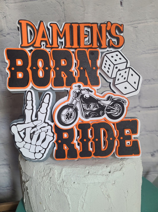BORN TWO RIDE Born 2 Ride 2nd Birthday Motorcycle birthday