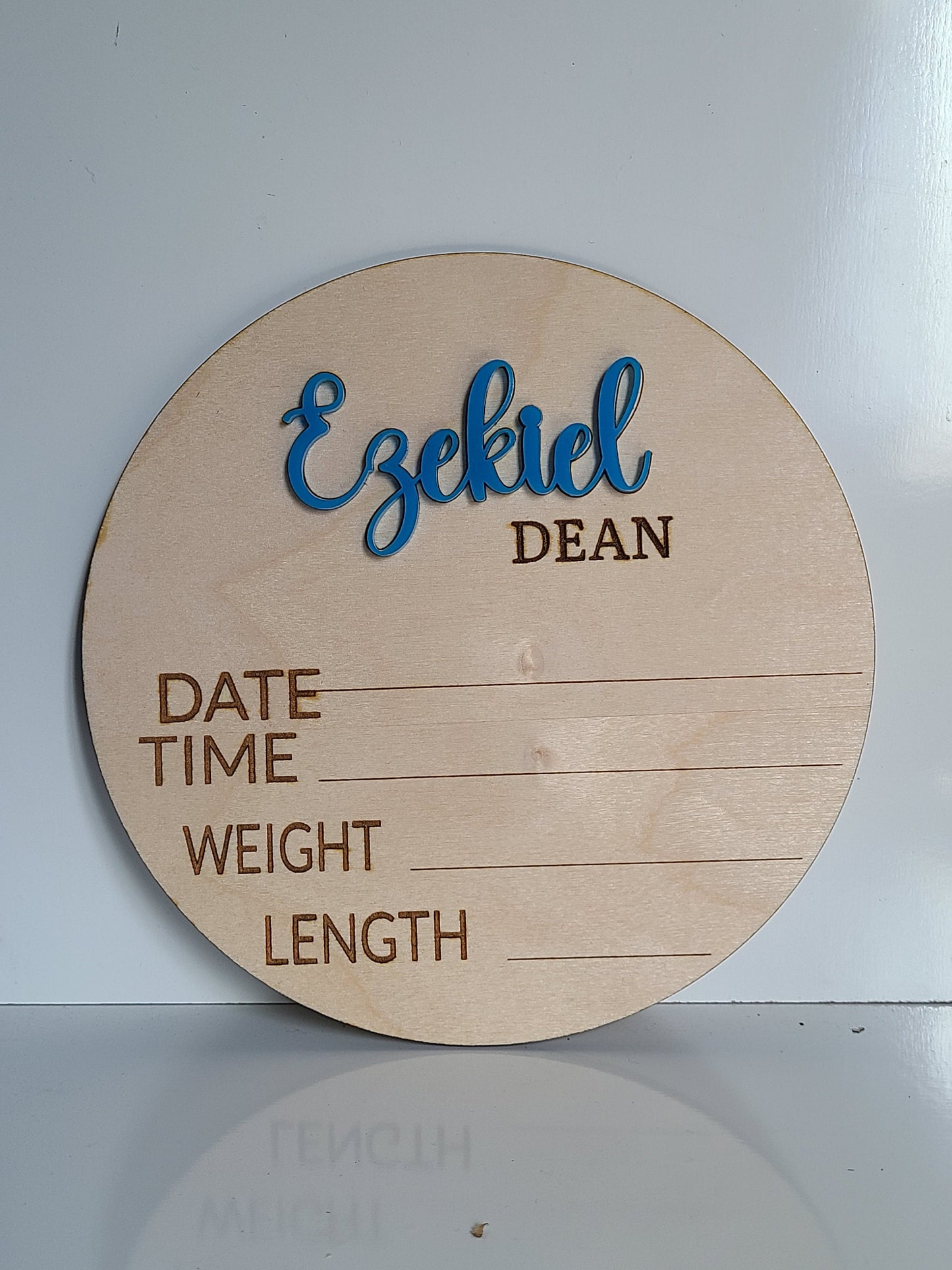Baby Birth Announcement Birth Stats Wood Photo Prop
