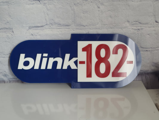 OLD SCHOOL BLINK 182 ACRYLIC LOGO SIGN