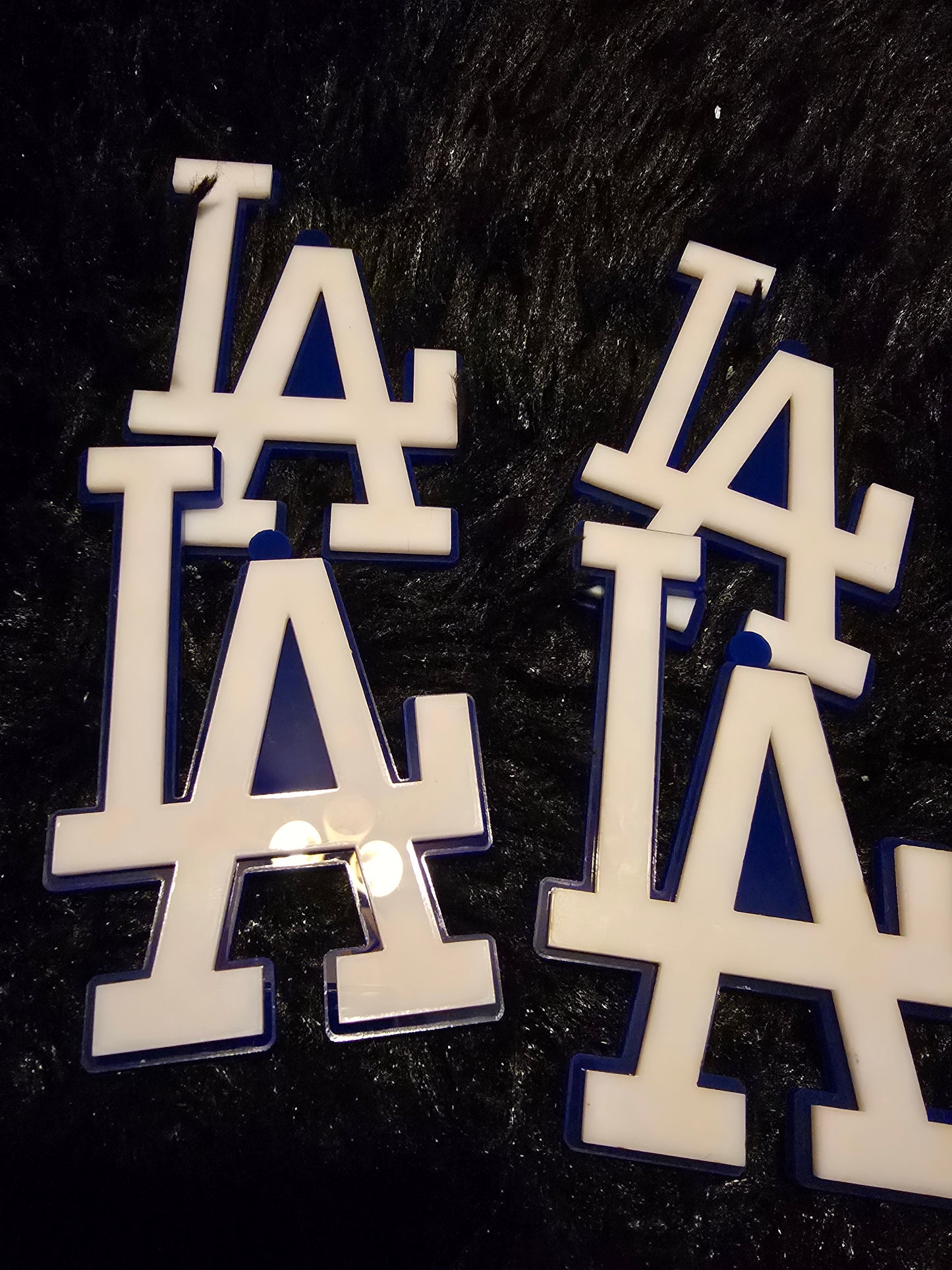 Acrylic White and Blue LA Dodgers Ornaments Los Angeles