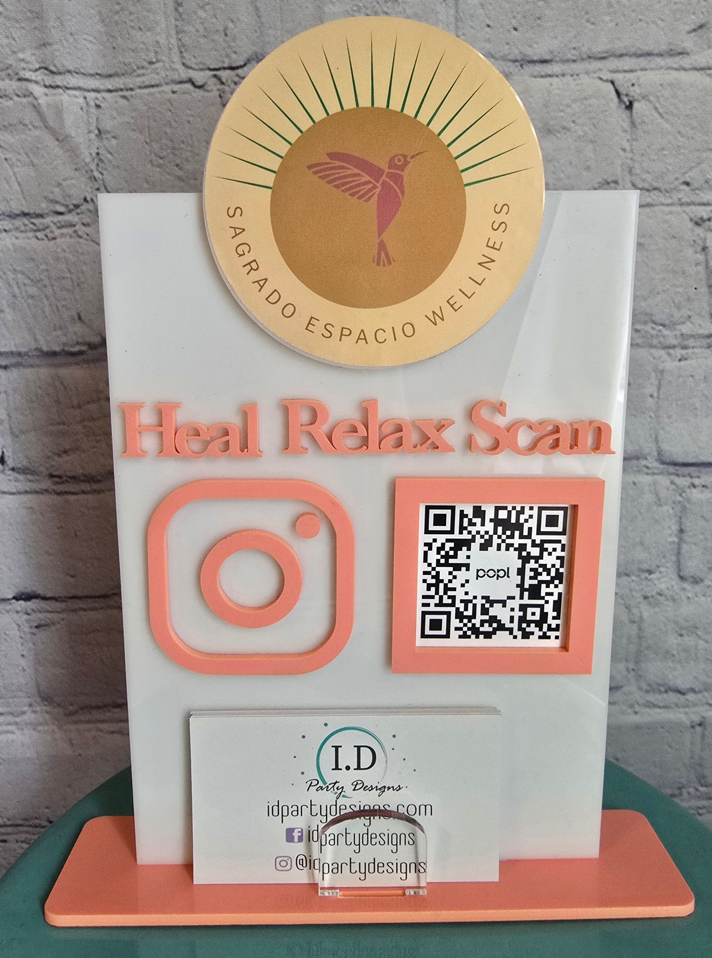 Social Media / Payment Acrylic Signs