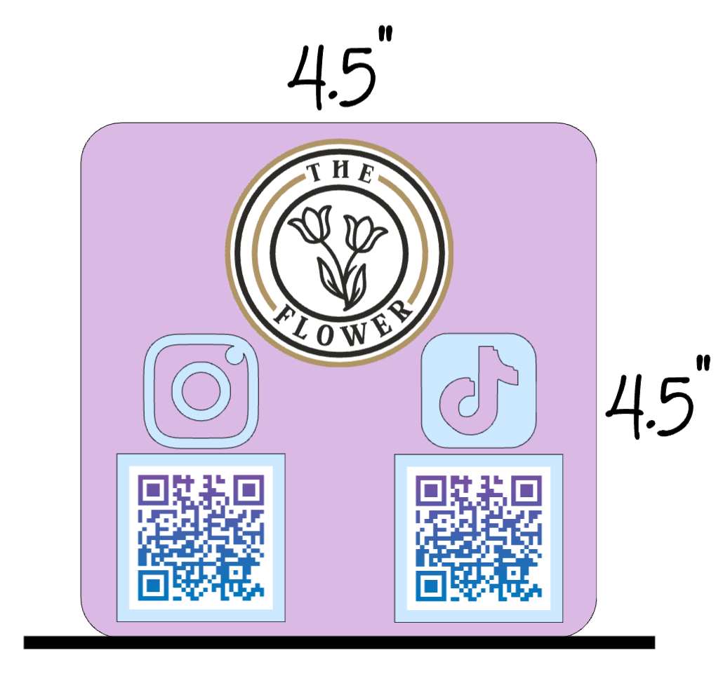 Social Media / Payment Acrylic Signs