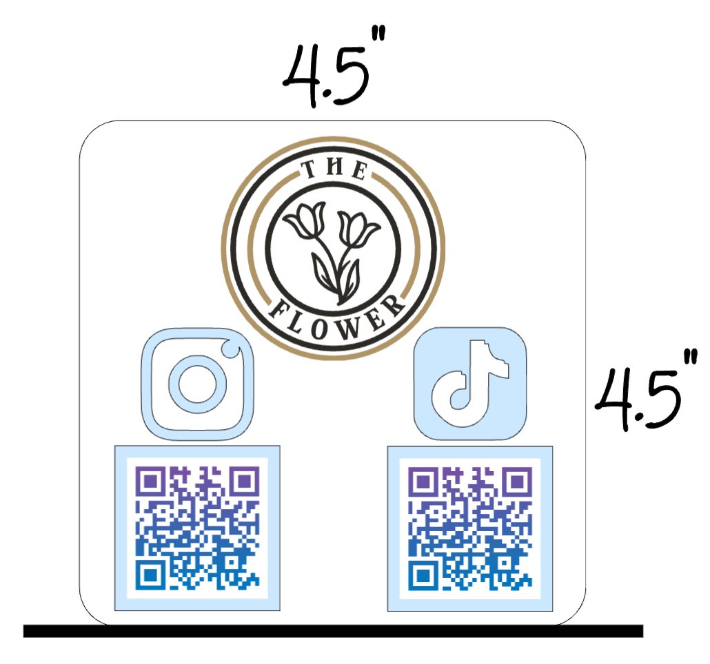 Social Media / Payment Acrylic Signs