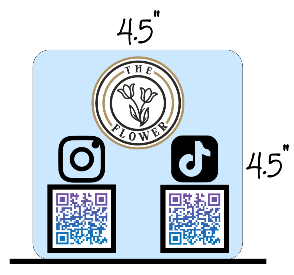 Social Media / Payment Acrylic Signs