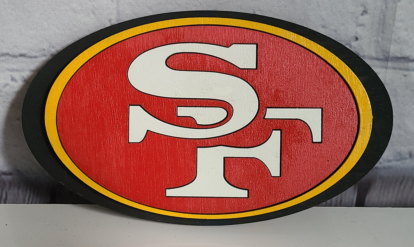 San Francisco 49ers Wood Sign 49ers logo