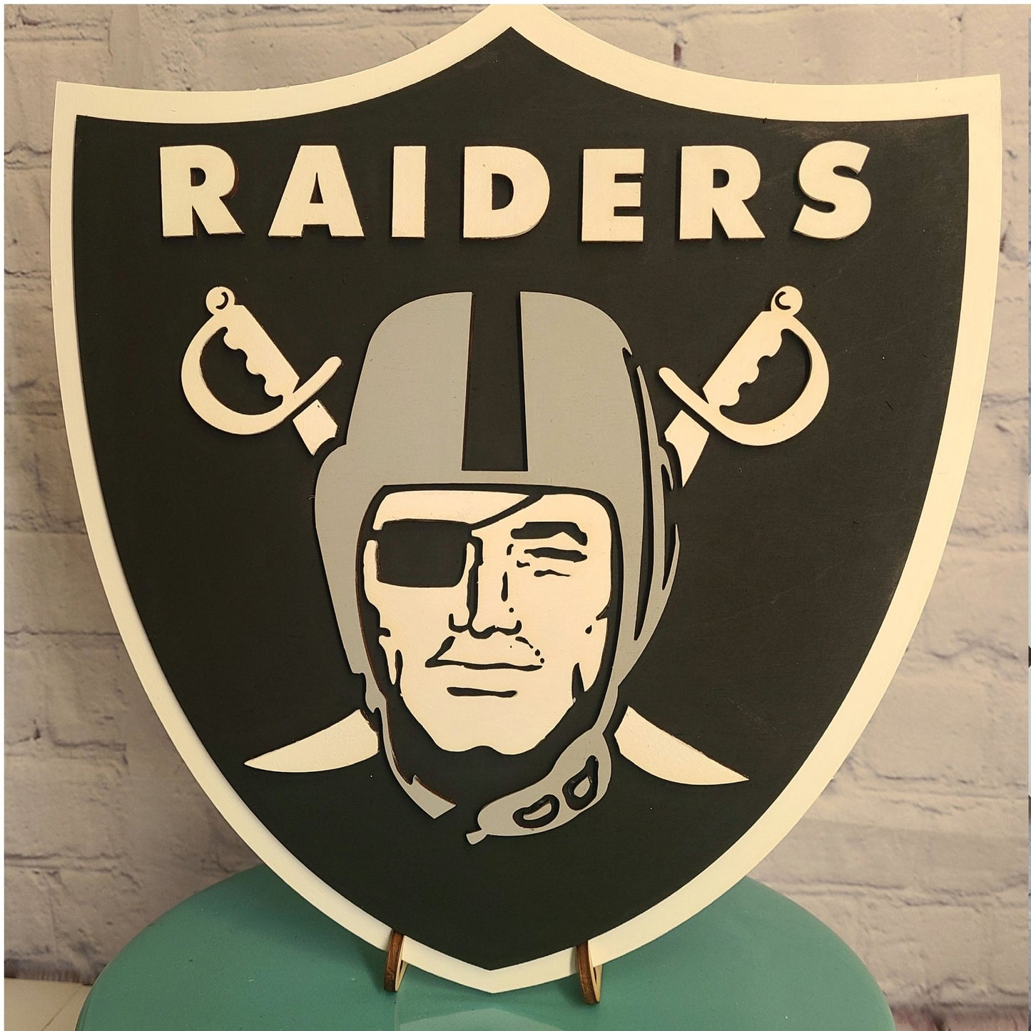 LAS VEGAS RAIDERS WOOD SIGN RAIDERS LOGO