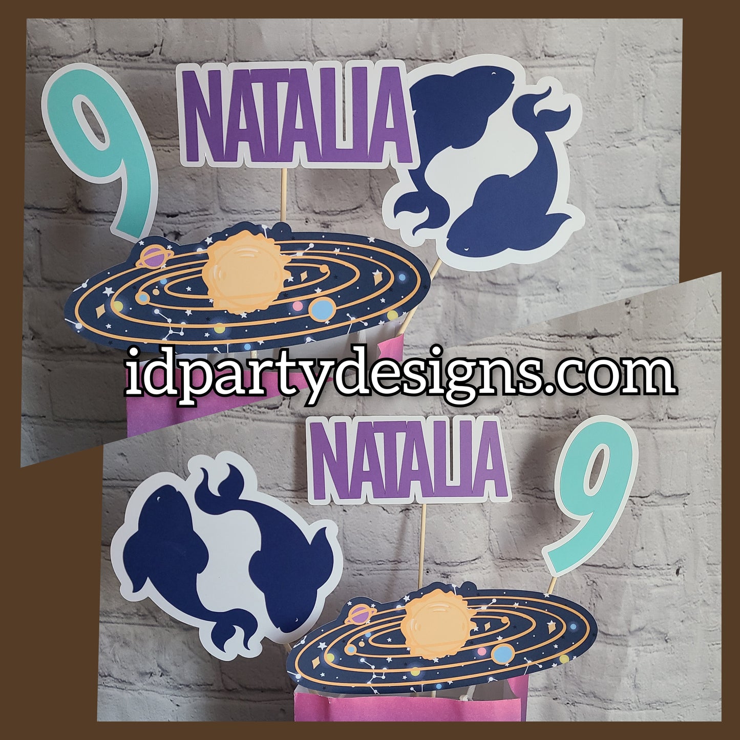 ASTROLOGY ASTRONOMY ZODIAC Space Cake Topper Outter Space Galaxy