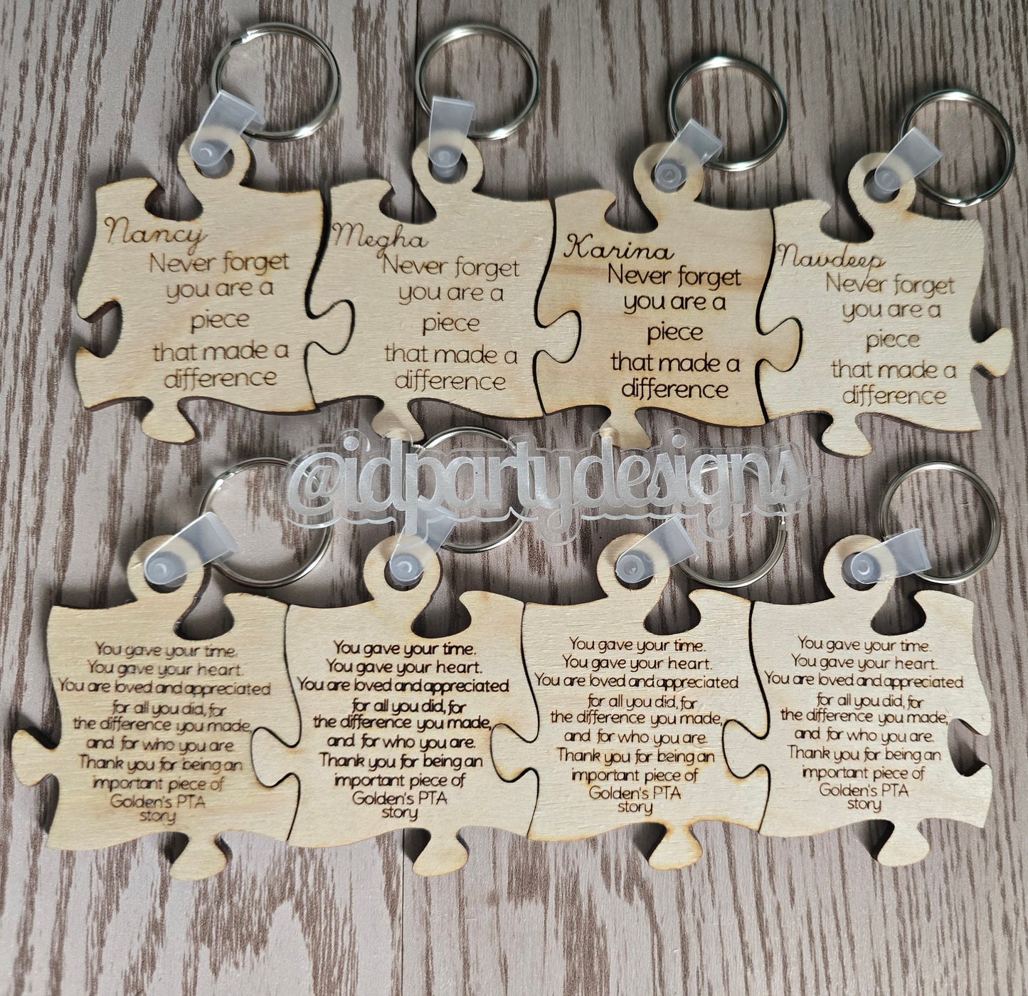 PTA PTO keychain gift Piece that made a difference