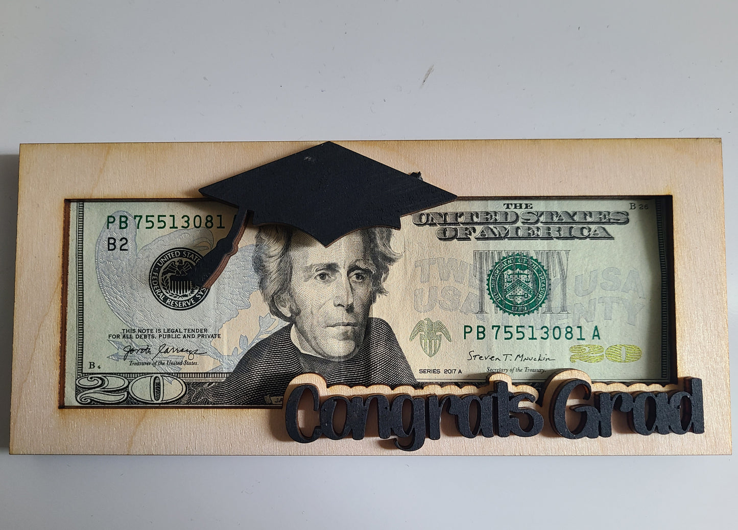 Graduation Wood Money Holder