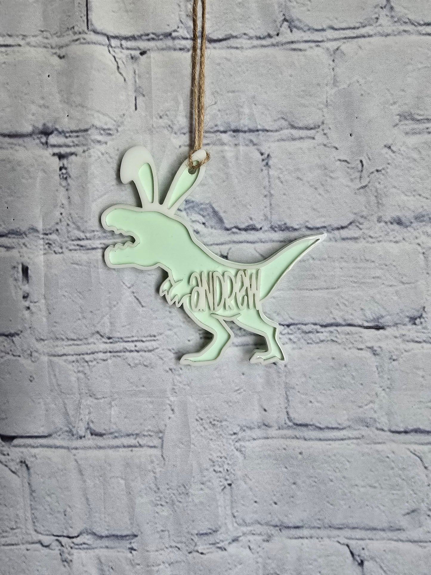 Dinosaur Easter Bunny Basket Tags Trex Bunny Brontosaurus Bunny