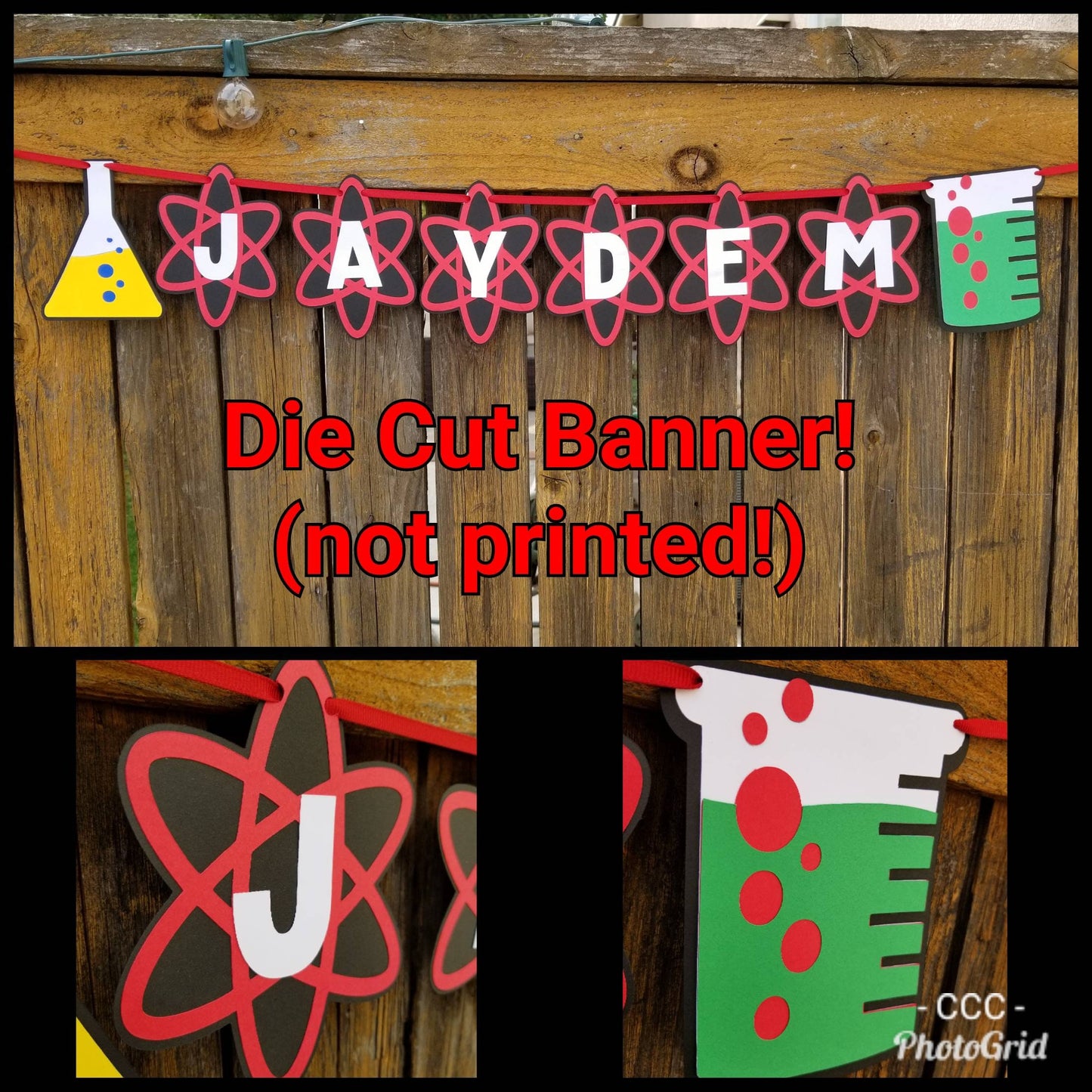 MAD SCIENTIST SCIENCE Centerpiece Banner Stem School Unique theme Science Birthday Scientist Party Cupcake Toppers Baby Shower