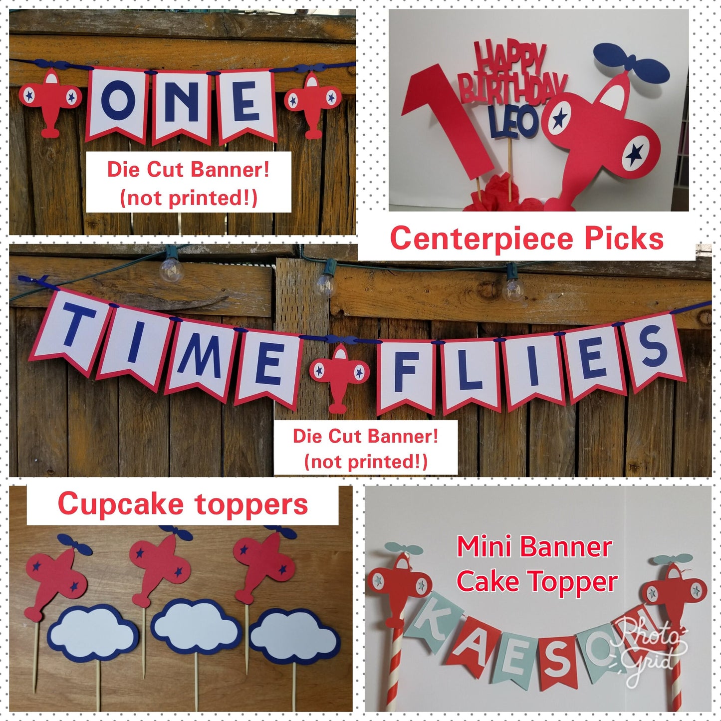 TIME FLIES PARTY Package Free Shipping Vintage Airplane Birthday Airplane Theme First Birthday Plane Birthday