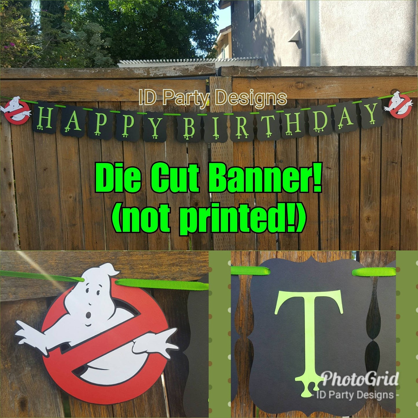 GHOSTBUSTERS BANNER BIRTHDAY Baby shower Centerpiece I ain't afraid of no ghosts Cake topper Cupcake toppers