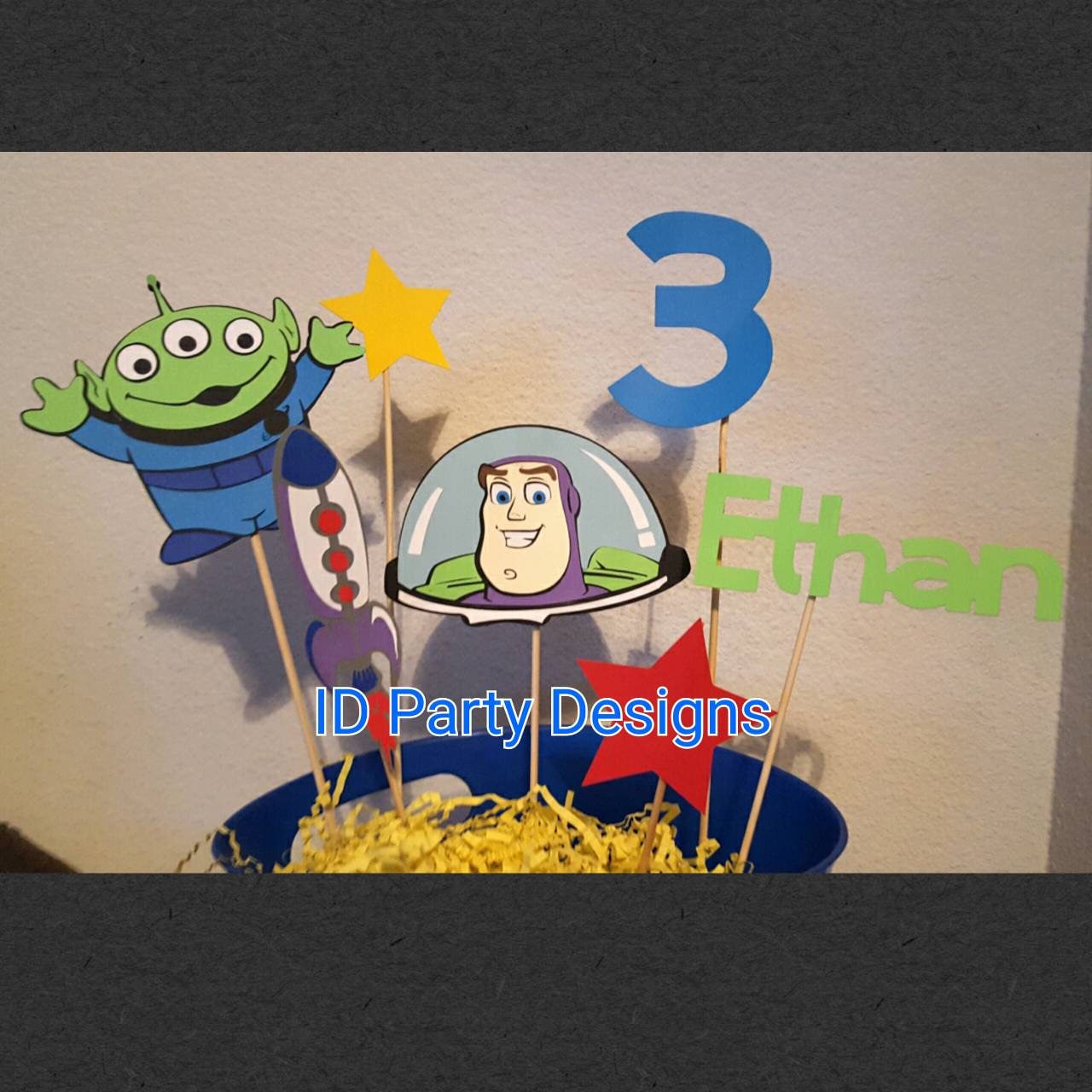 TOY STORY Centerpiece Woody Jesse Cow print Pizza Planet Space To Infinity and Beyond Buzz Lightyear Half Birthday