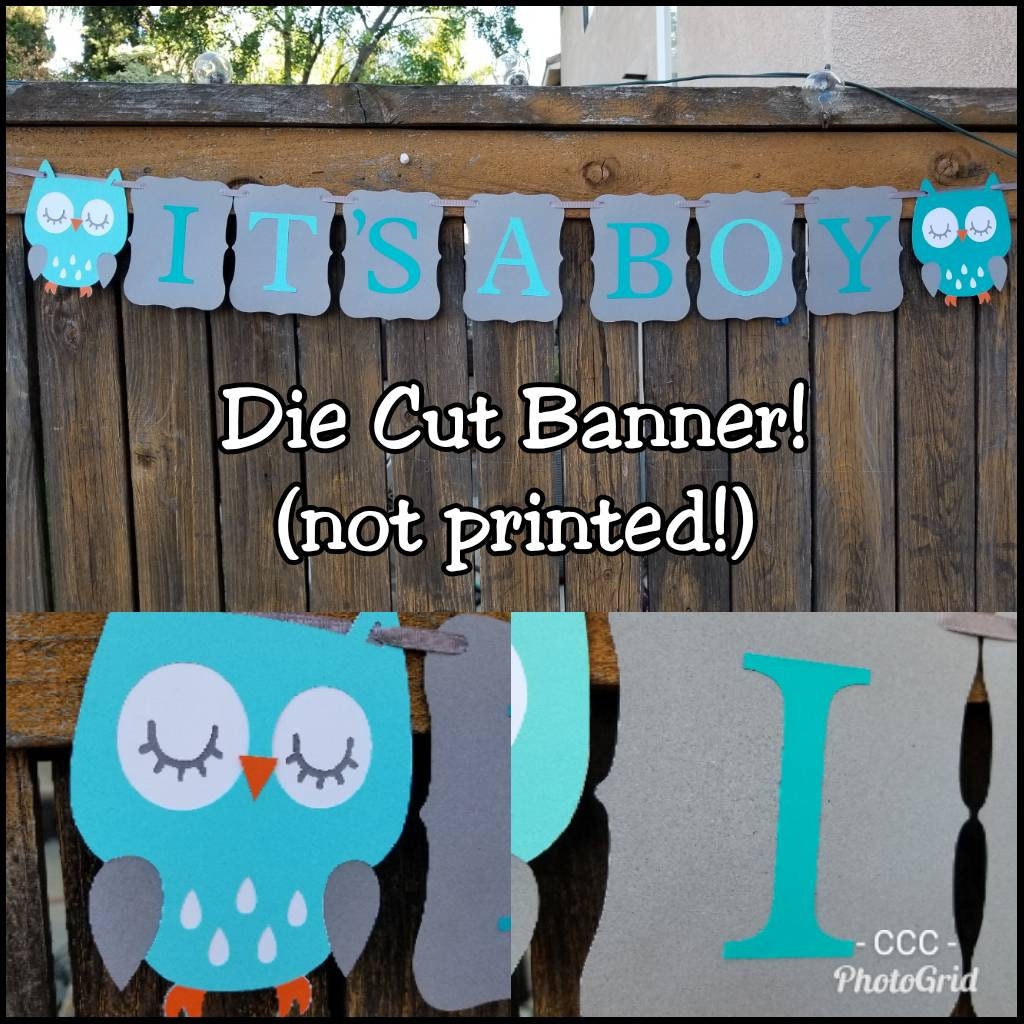 OWL BANNER BABY Shower Birthday Name banner Look Who's Due Owl themed birthday