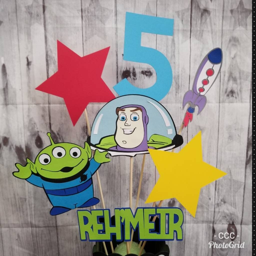 TOY STORY Centerpiece Woody Jesse Cow print Pizza Planet Space To Infinity and Beyond Buzz Lightyear Half Birthday